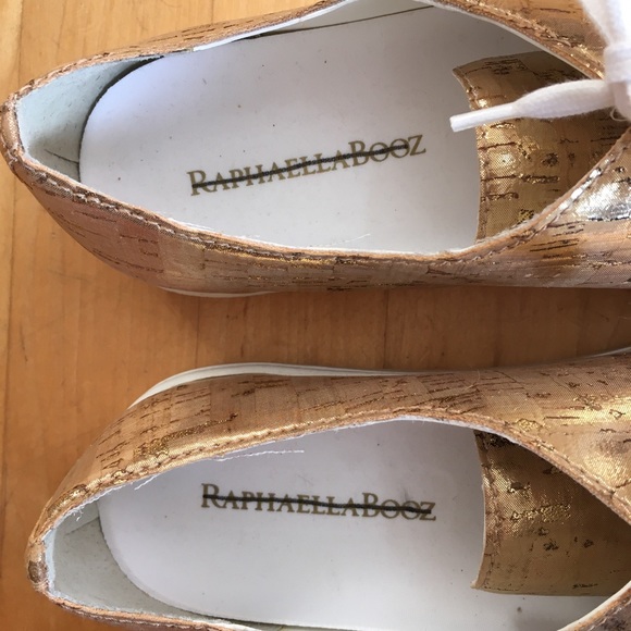 NWOT Anthropologie Raphaella Booz Metallic Cork Sneakers 10 EUR41 - Picture 5 of 9